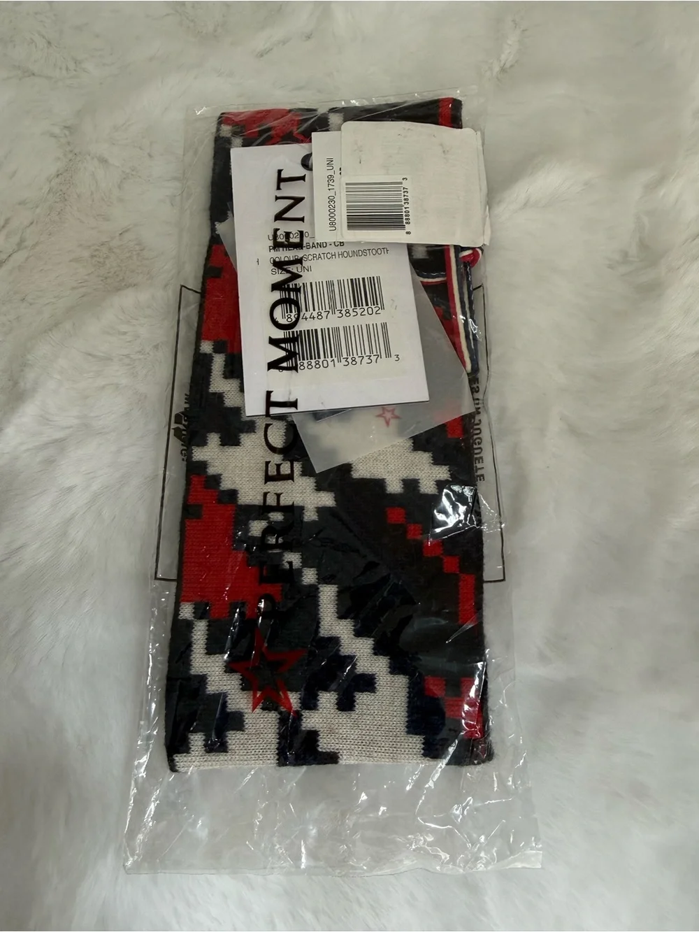 Perfect Moment Houndstooth PM Headband Wool Blend NWT